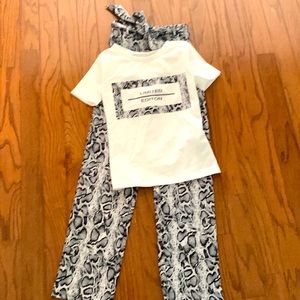 “Limited Edition” snake print two piece set